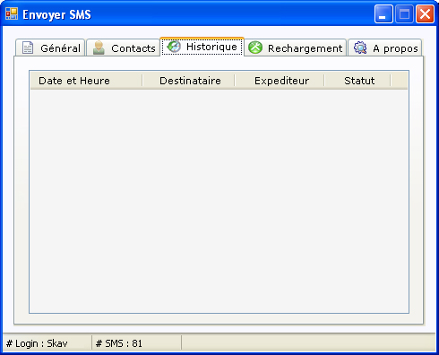 Historique SMS