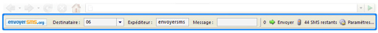 Barre outils SMS